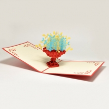 Купить 3D POP-UP открытка - Клумба с цветами - OBIDOBI.RU