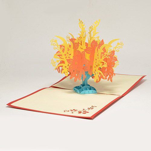 Купить 3D POP-UP открытка - Цветущее дерево - OBIDOBI.RU