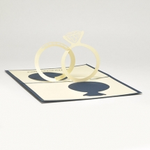 Купить 3D POP-UP открытка - Свадебные кольца - OBIDOBI.RU
