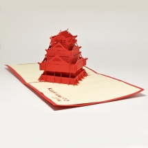 Купить 3D POP-UP открытка - Замок Кумамото - OBIDOBI.RU