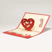 Купить 3D POP-UP открытка - Сердце 1 - OBIDOBI.RU