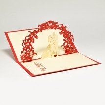 Купить 3D POP-UP открытка - C днем свадьбы 1 - OBIDOBI.RU